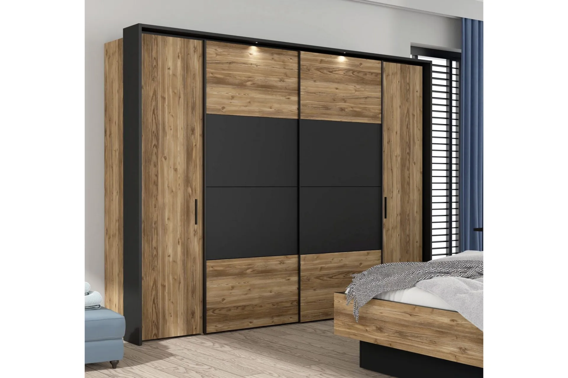 Garderober & Garderobesystem-Vergina Garderobe 62x280 cm Brun/Svart