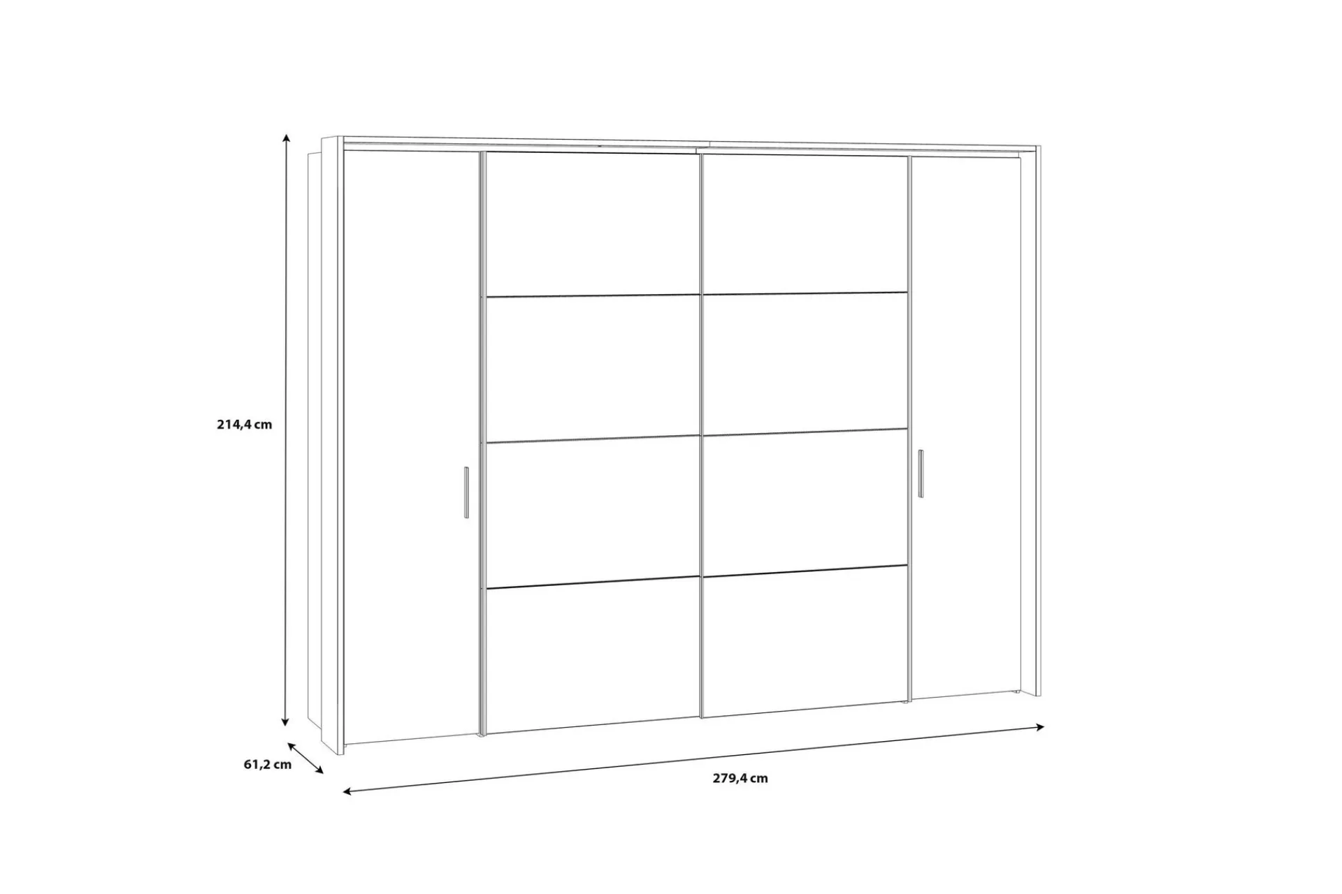 Garderober & Garderobesystem-Vergina Garderobe 62x280 cm Brun/Svart