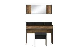Sminkebord & Toalettbord-Vergina Sminkebord 110 cm Brun/Svart