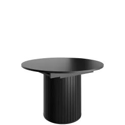 Spisebord & Kjøkkenbord-Veyricor Förlängningsbart Spisebord 120-160 cm Rundt Svart