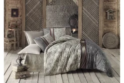 Sengetøysett & Dynetrekksett-Victoria Sengetøy Dobbelt 4-deler Brun,Beige,Grey