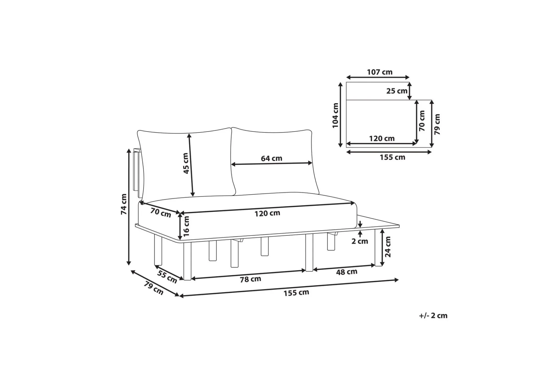 Vidtorp Sofa 2-seter