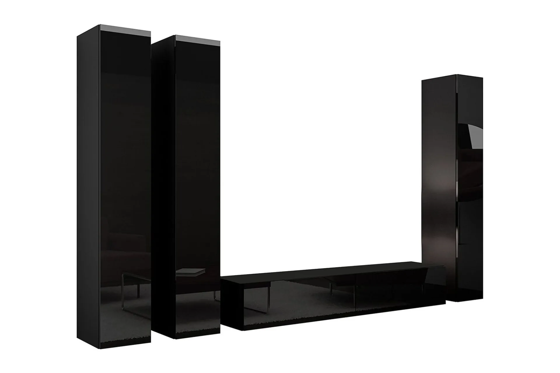 Tv-Møbelsett-Vigo TV-møbelsett 300x40x180 cm Hvit