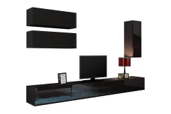 Tv-Møbelsett-Vigo TV-møbelsett 280x40x180 cm Svart,Hvit
