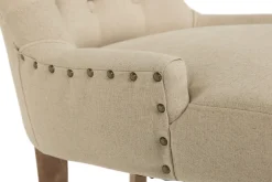 Bloomington Barstoler|Kontorstol & Skrivebordsstol-Viktoria Spisestol med Nagler Beige/Vintageben