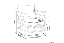 Utelenestoler|Loungestol Ute-Villa Castelli Utelenestol Lysebrun/Beige