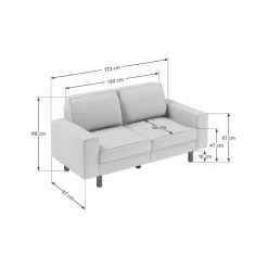 2 Seter Sofa-Vilsa 2-seters sofa Brun,Grey