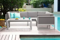 Veranda & Terrasse|Loungesett-Vinci Loungegruppe 120 cm Grey