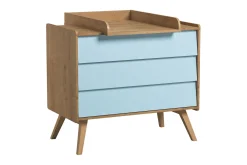 VOX Kommode Barnerom|Kommode-Vintage Kommode Tre / Natur / Blå Blå,Tre/Natur