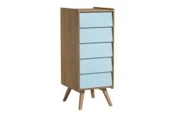 VOX Kommode Barnerom|Kommode-Vintage Kommode Tre / Natur / Blå Blå,Tre/Natur