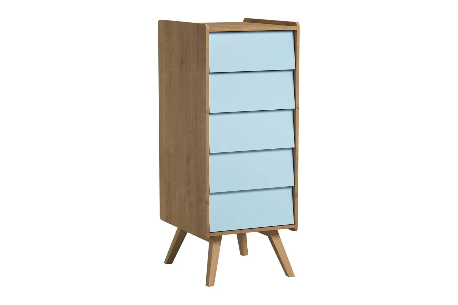 VOX Kommode Barnerom|Kommode-Vintage Kommode Tre / Natur / Blå Blå,Tre/Natur