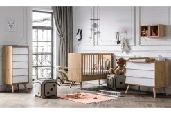 VOX Kommode Barnerom|Skap Barnerom-Vintage Kommode Tre / Natur / Hvit Hvit,Tre/Natur