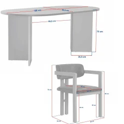 Spisegrupper-Vintar Spisebord- og stolsett 180x75x90 cm 7 deler Milano valnøtt, mørk valnøtt, brun