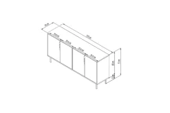 Gangbord|Avlastningsbord-Vionis Konsollbord 150 cm Hvit