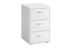 Scandinavian Choice Avlastningsbord-Virginia Nattbord 35 cm med Oppbevaring 3 Skuffer Ekstra Hvit