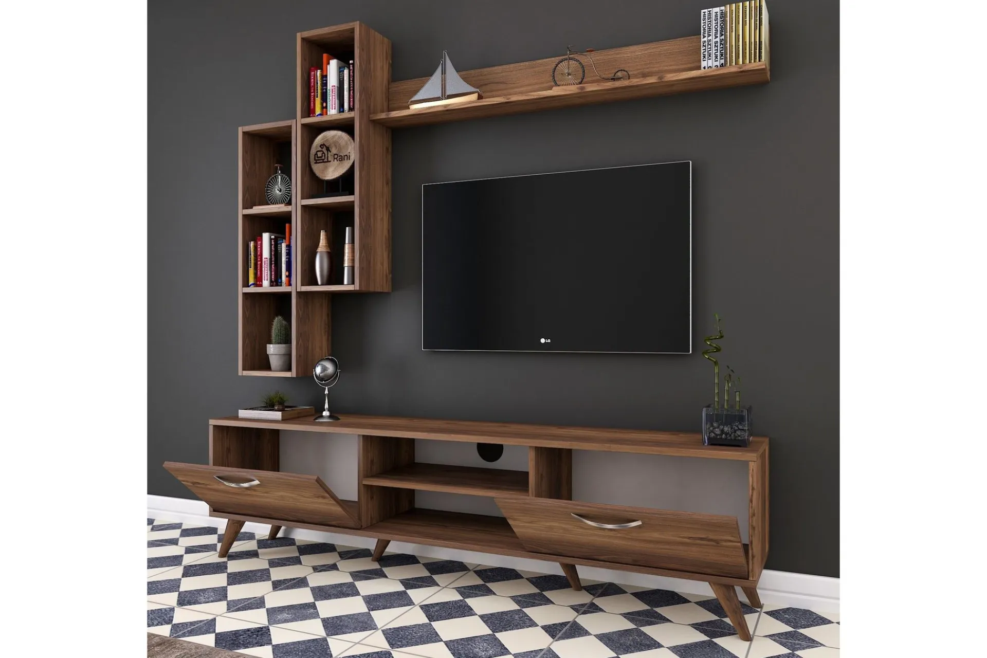 Basic Home Tv-Møbelsett-Virkesbo TV-Møbelsett 180 cm Brun