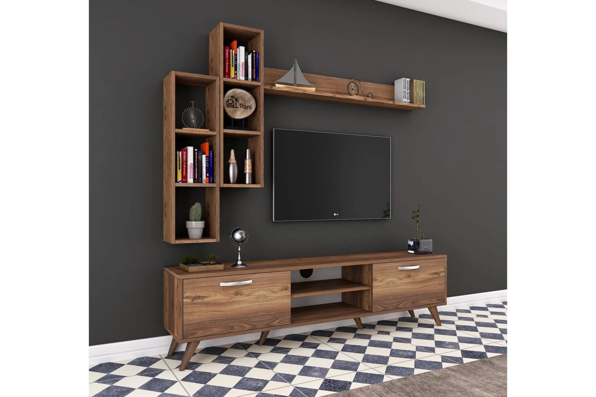 Basic Home Tv-Møbelsett-Virkesbo TV-Møbelsett 180 cm Brun