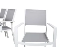 Venture Home Spisegrupper Hage-Virya Spisegruppe 200cm+6 Copacabana Stablebare Stoler Hvit/ Hvit/Grå
