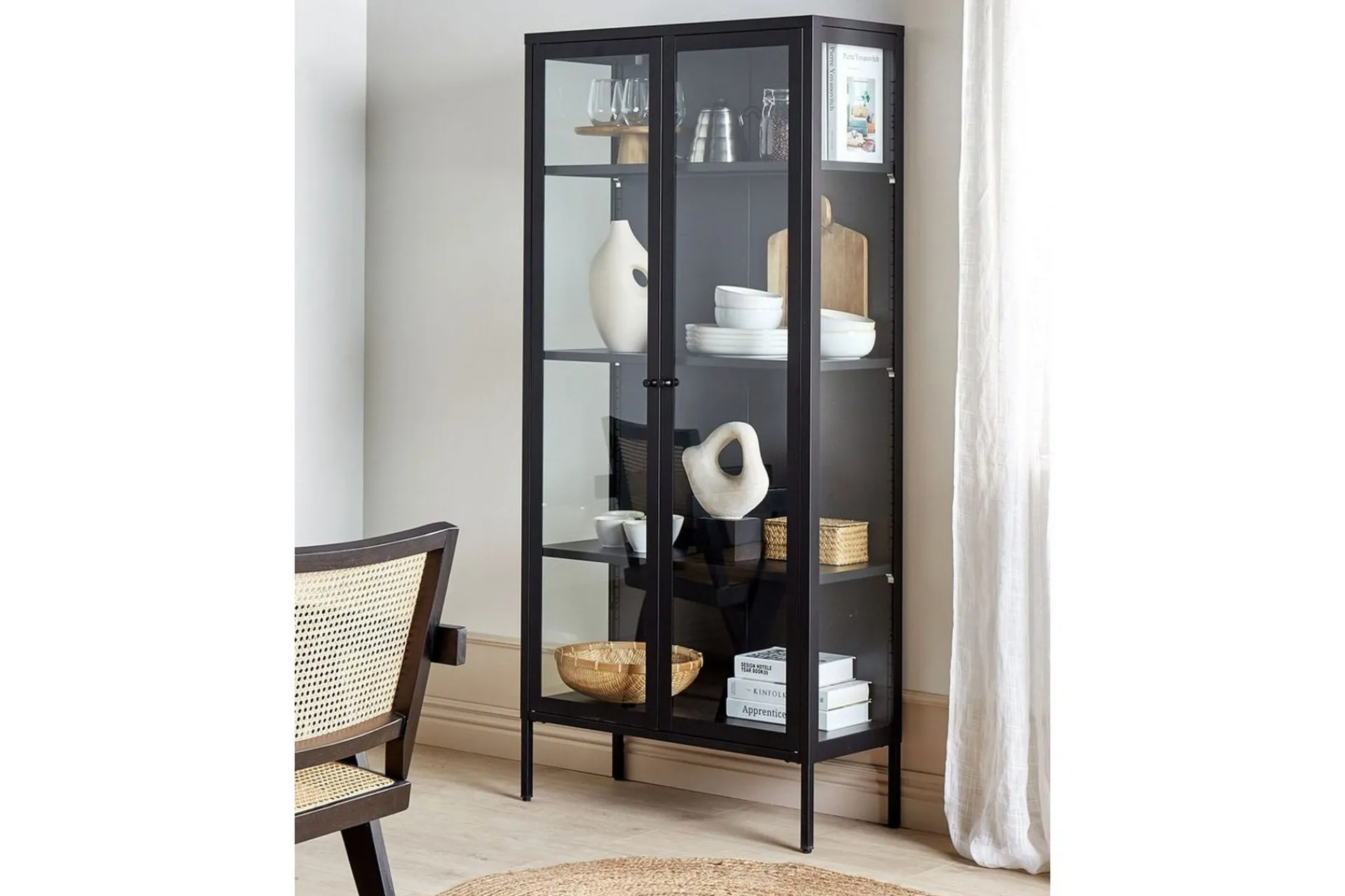 Gangbord|Avlastningsbord-Vitrine Harty Svart