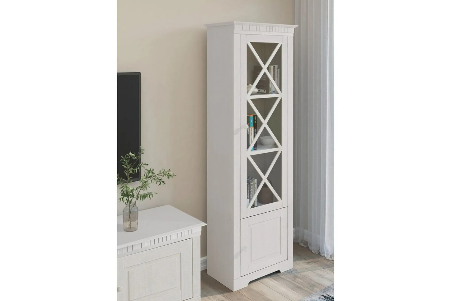 Loft24 Vitrineskap|Skap-Vitrine Lisa Hvit