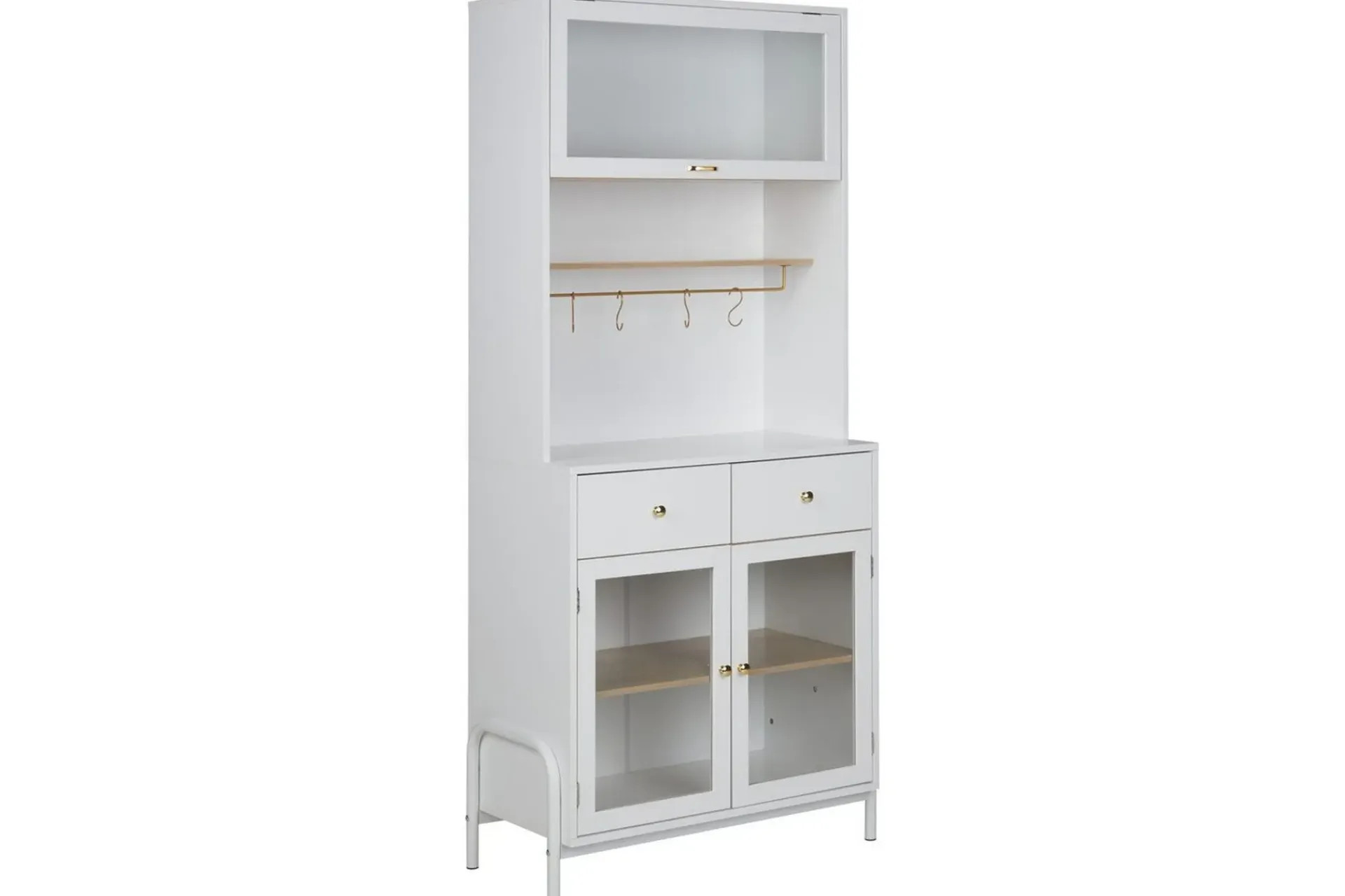 Vitrineskap|Skap-Vitrine Parlin Hvit