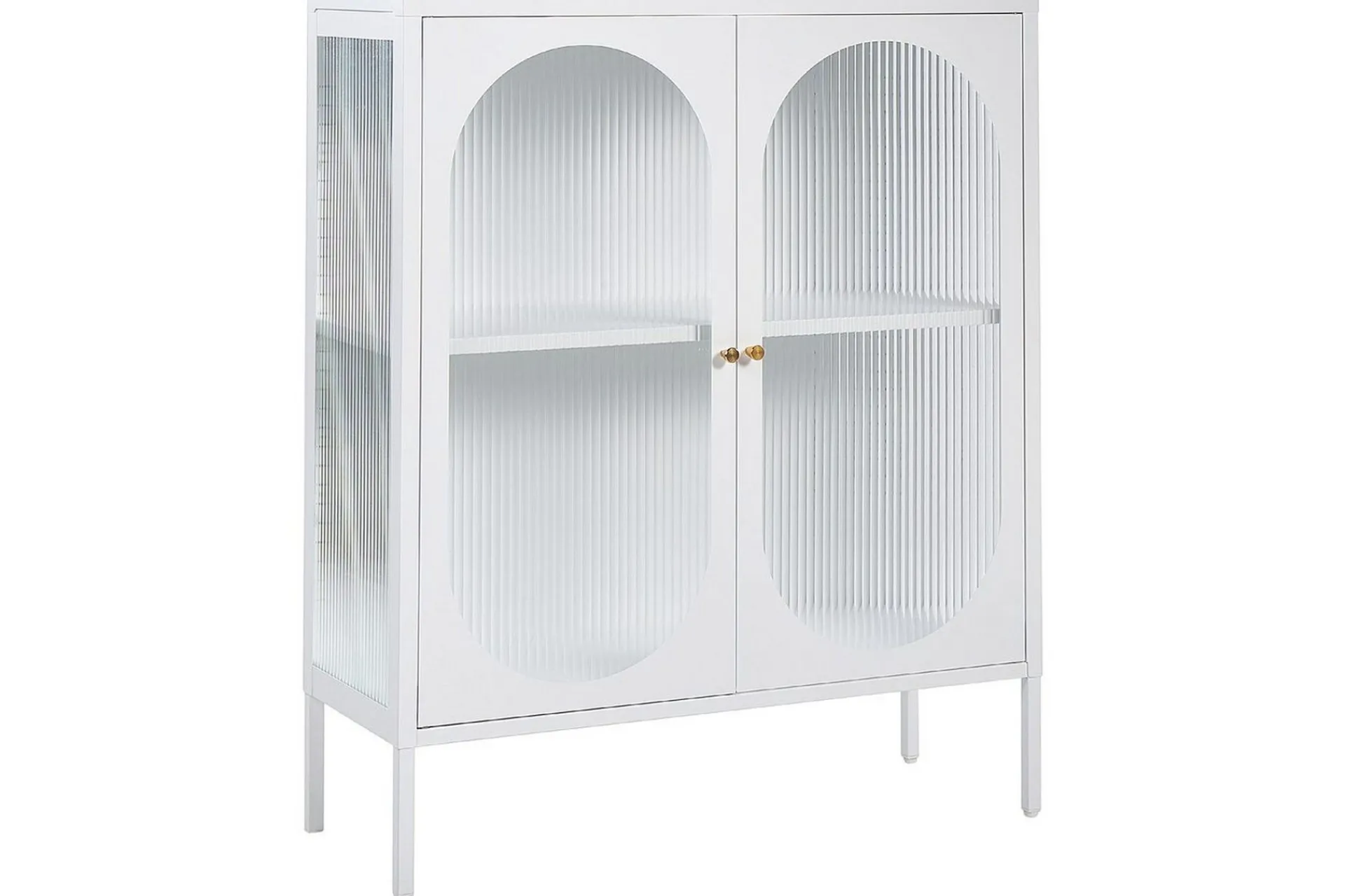 Vitrineskap|Skap-Vitrine Sarre Hvit, gull Hvit,Gull