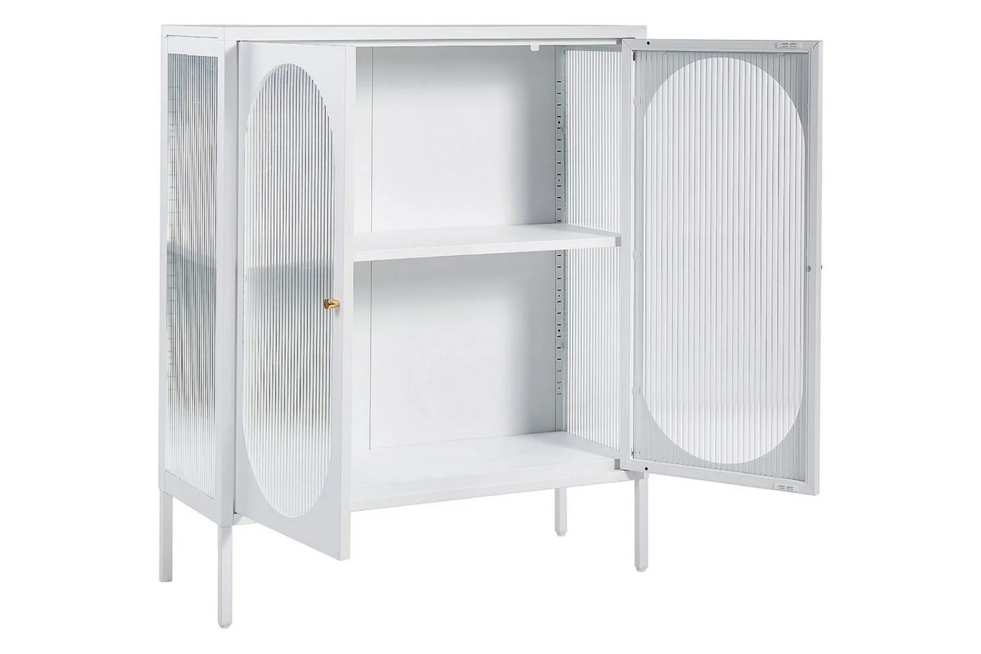 Vitrineskap|Skap-Vitrine Sarre Hvit, gull Hvit,Gull