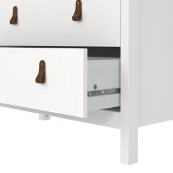 Tvilum Vitrineskap Madrid med 2 glassdører 3 skuffer 78x199 cm