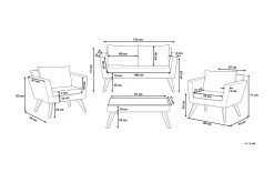 Veranda & Terrasse|Loungesett-Vittoria Loungegruppe 91 cm Brun
