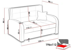Viva Sovesofa 133x98x85 cm