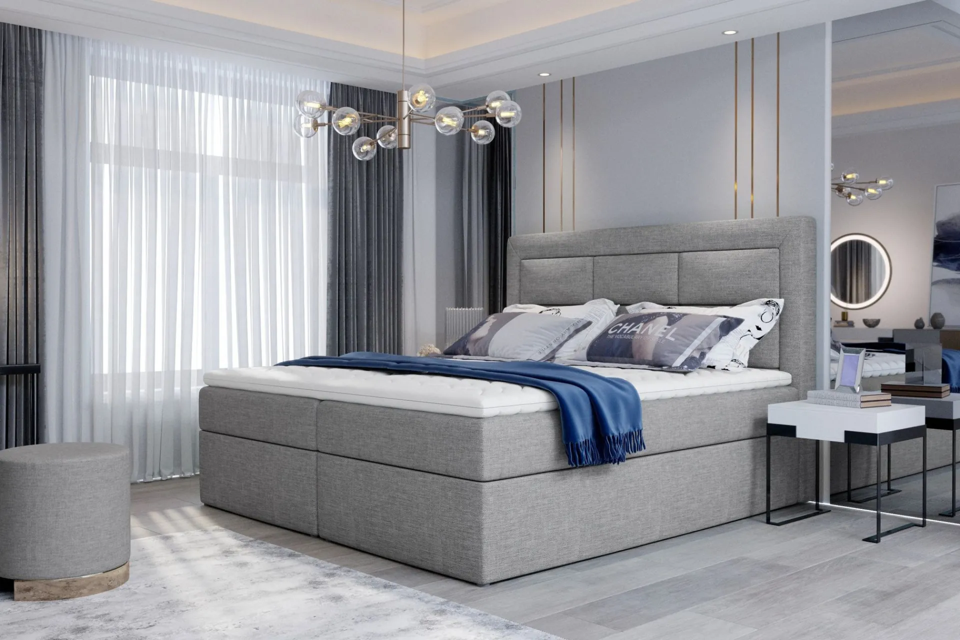 Komplett Sengepakke-Vivera Sengepakke 140x200 cm Grey