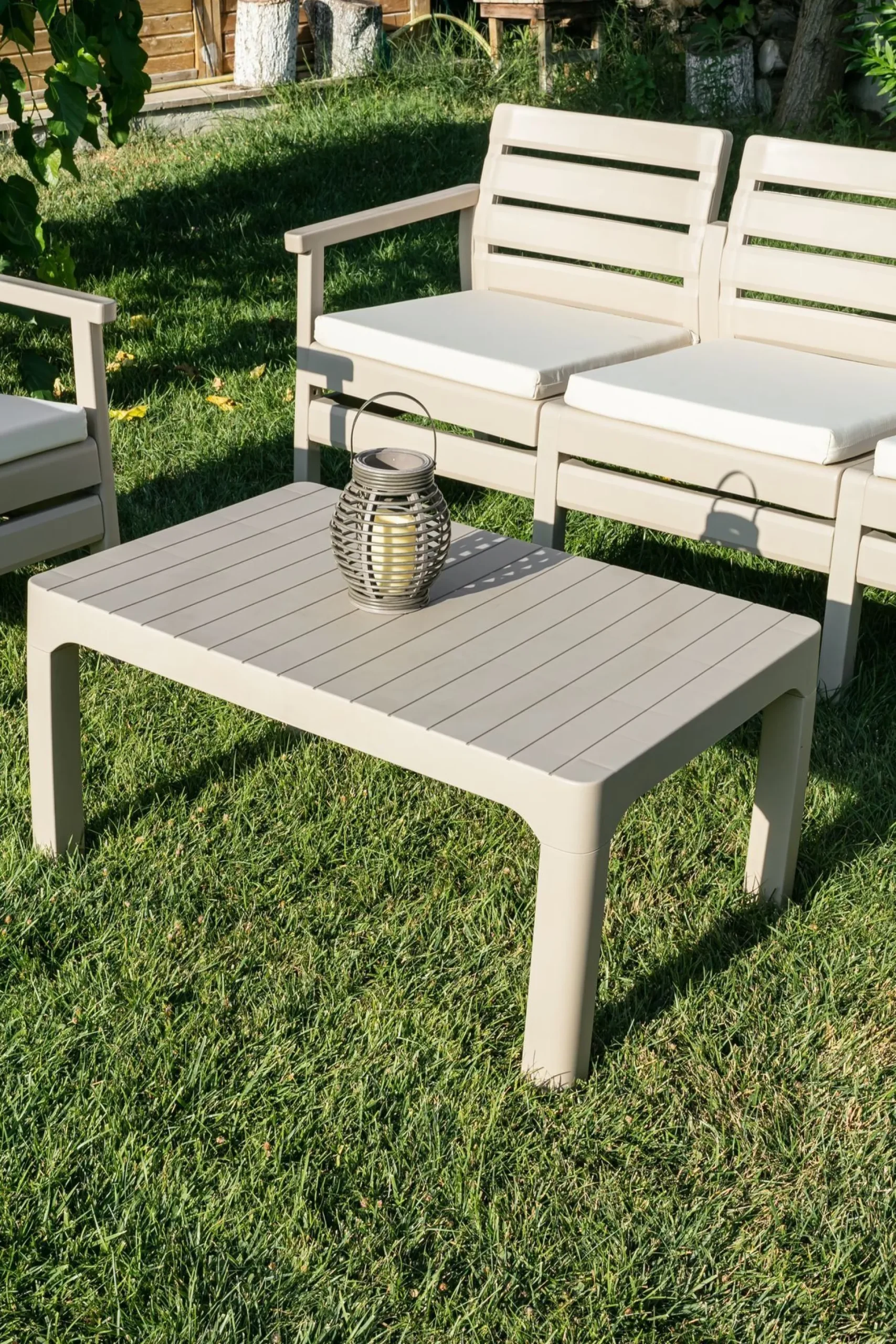 Veranda & Terrasse|Loungesett-Vomira Loungegruppe utendørs Desert Beige
