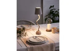 Nattbordslampe|Bordlampe-Vougali LED Bordlampe 39 cm Beige
