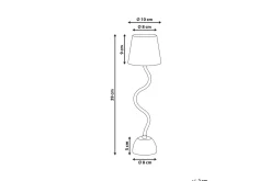 Nattbordslampe|Bordlampe-Vougali LED Bordlampe 39 cm Beige