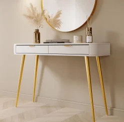 Sminkebord & Toalettbord-Walia Sminkebord 113 cm Hvit