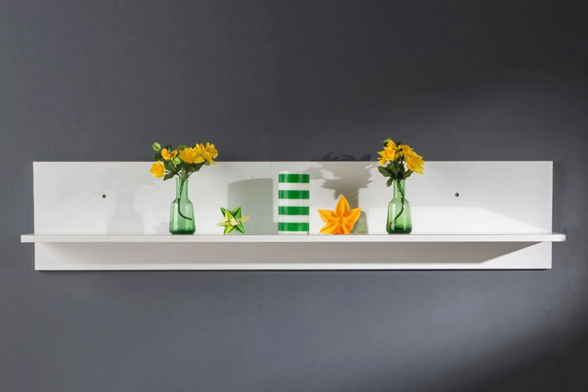 Vegghylle-Wall Shelf høyglans Hvit