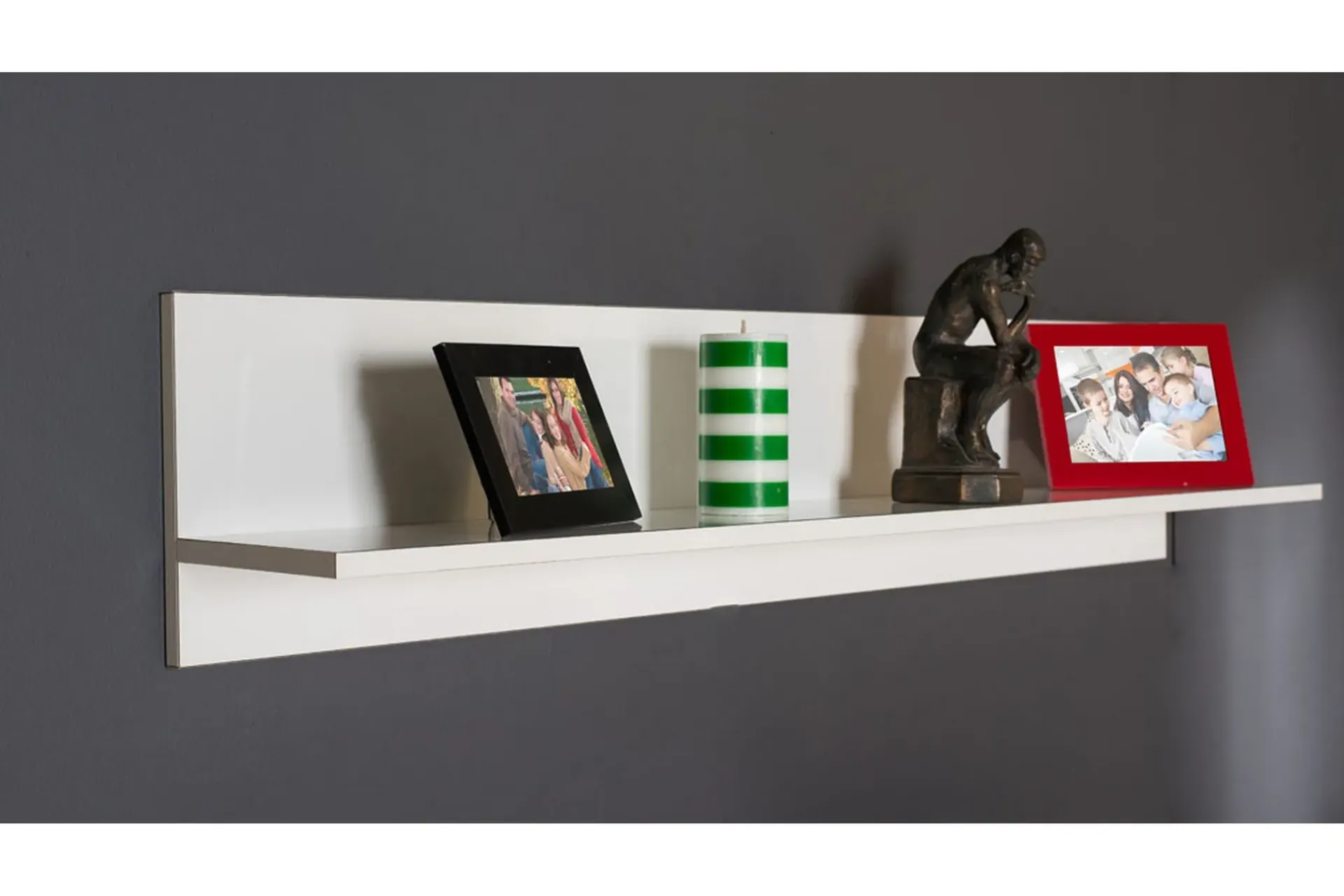 Vegghylle-Wall Shelf høyglans Hvit