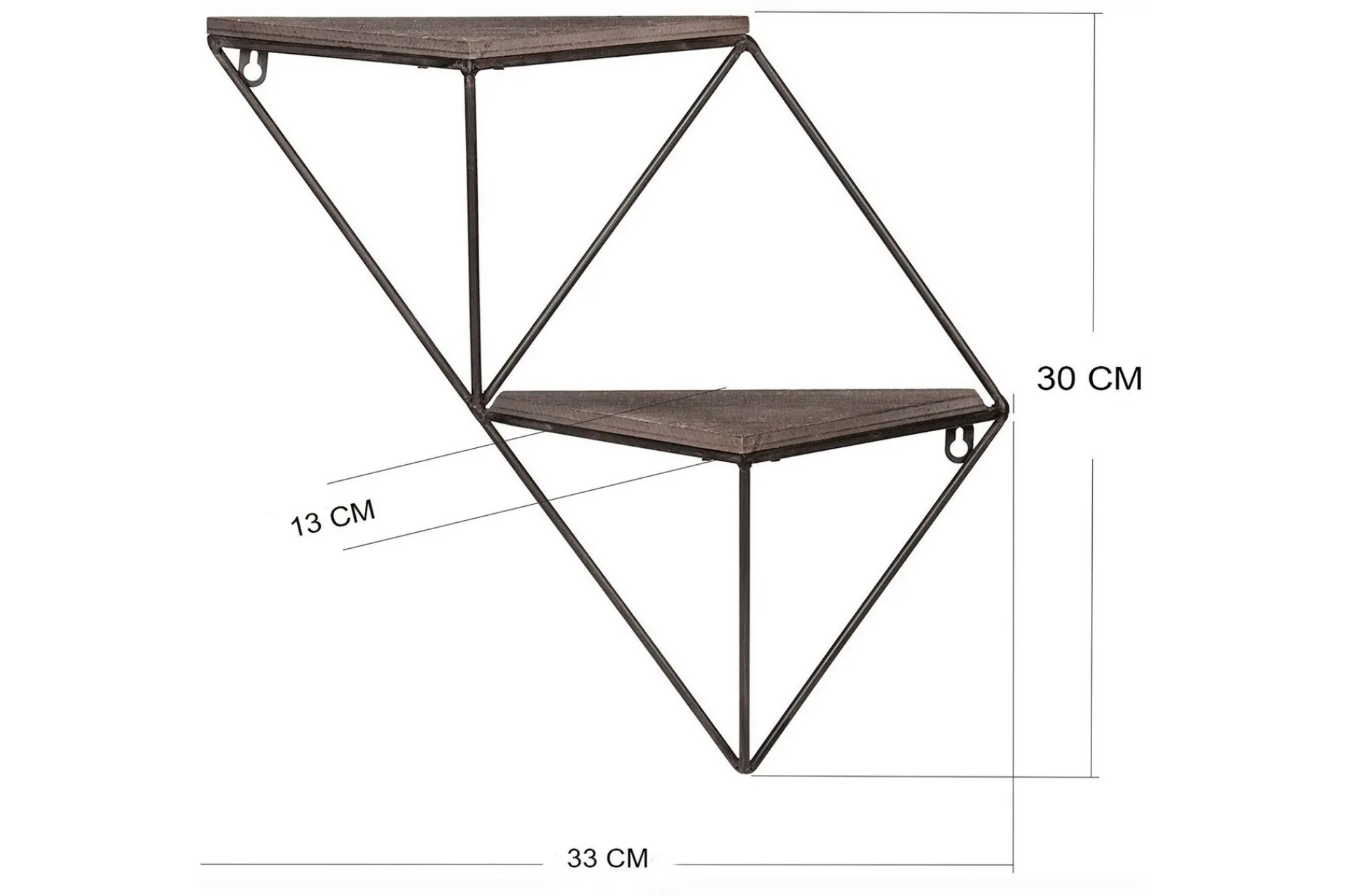 Vegghylle-Wall Shelf Valnøtt|Svart Valnöt,Svart