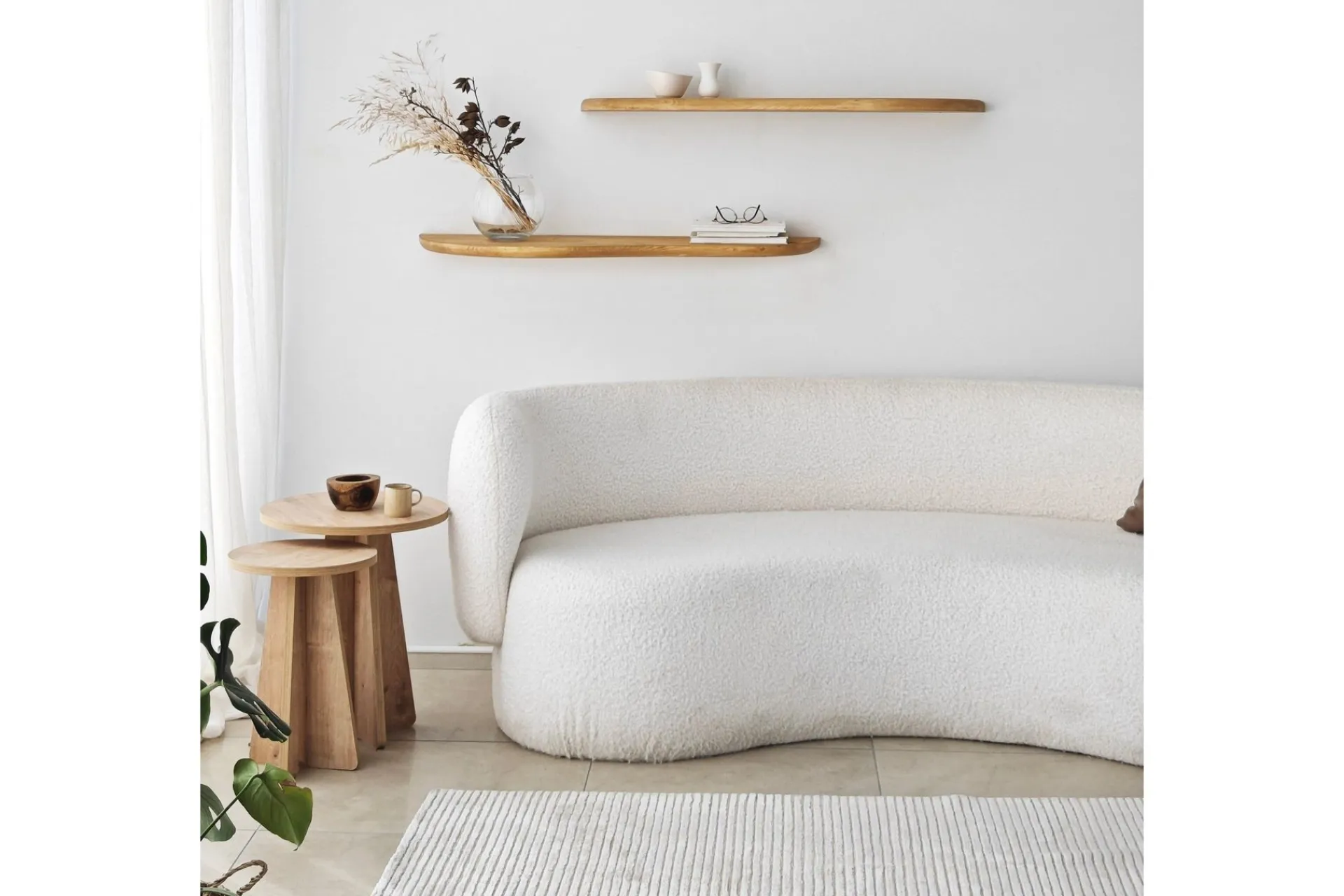 Vegghylle-Wavy Vegghylle 100 cm Eik