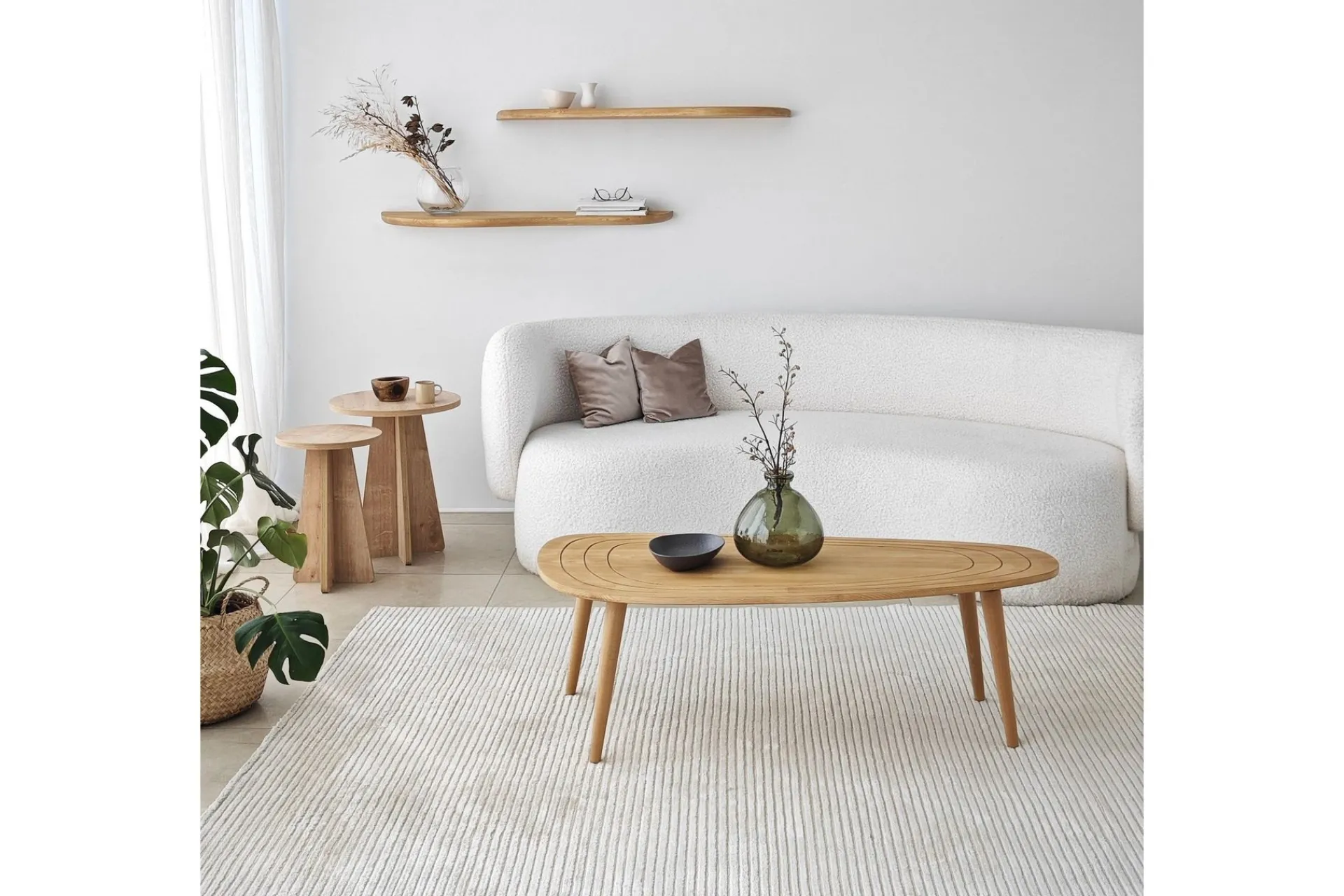 Vegghylle-Wavy Vegghylle 100 cm Eik