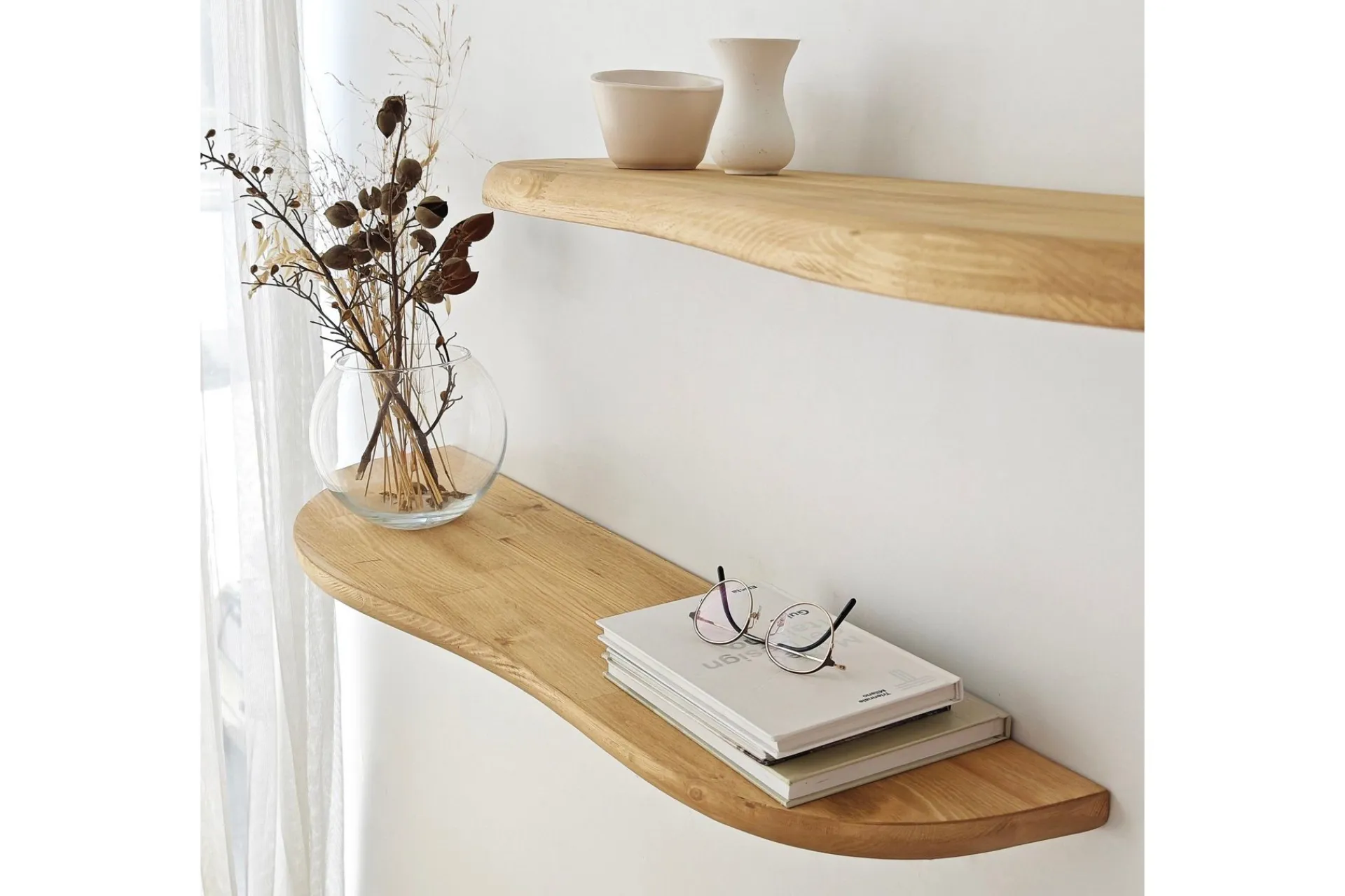 Vegghylle-Wavy Vegghylle 100 cm Eik