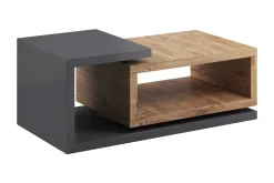 Sofabord-Wesley Sofabord 120 cm med Oppbevaringshylle Eik,Antracit
