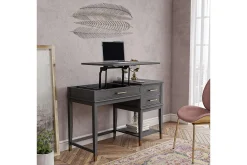 CosmoLiving Westerleigh Hev- og Senkbart Skrivebord 116 cm med Skuffer G