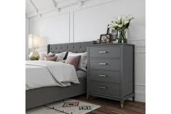 CosmoLiving Kommode|Entrekommode-Westerleigh Kommode 76x50 cm Grafittgrå