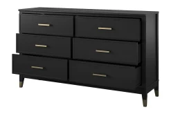 CosmoLiving Westerleigh Kommode 144x41 cm Svart/Gull