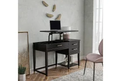 CosmoLiving WesterleigH Skrivebord 116 cm Høy- og senkbart 3 Skuffer Sva