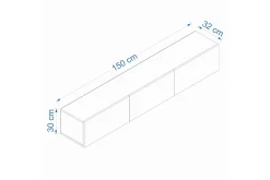 West Tv-benk 150 cm
