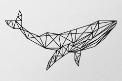 Skilt-Whale 1 Veggdekor Svart