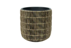 Dyrking|Tilbehør Utendørs-Wicker Blomsterpotte D35xH36 cm Lysebrun Ljusbrun