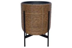 Wicker Blomsterpotte på stativ 38x38xH49 cm
